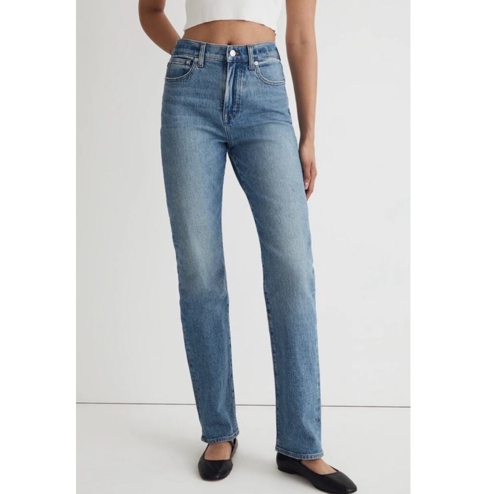 Madewell Women's 90's Straight Jeans Light Wash High Waisted Size 24